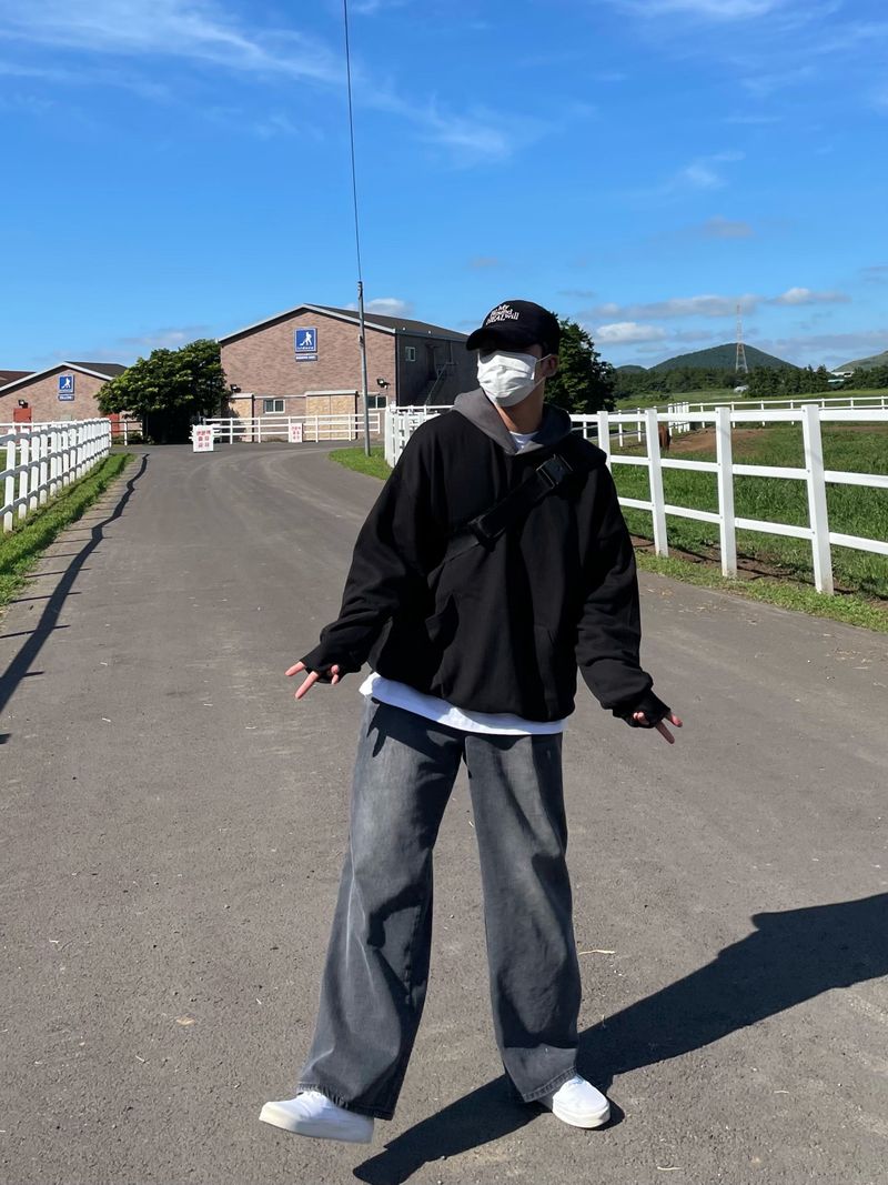 COVER TWO TONE LOOSEFIT HOODY