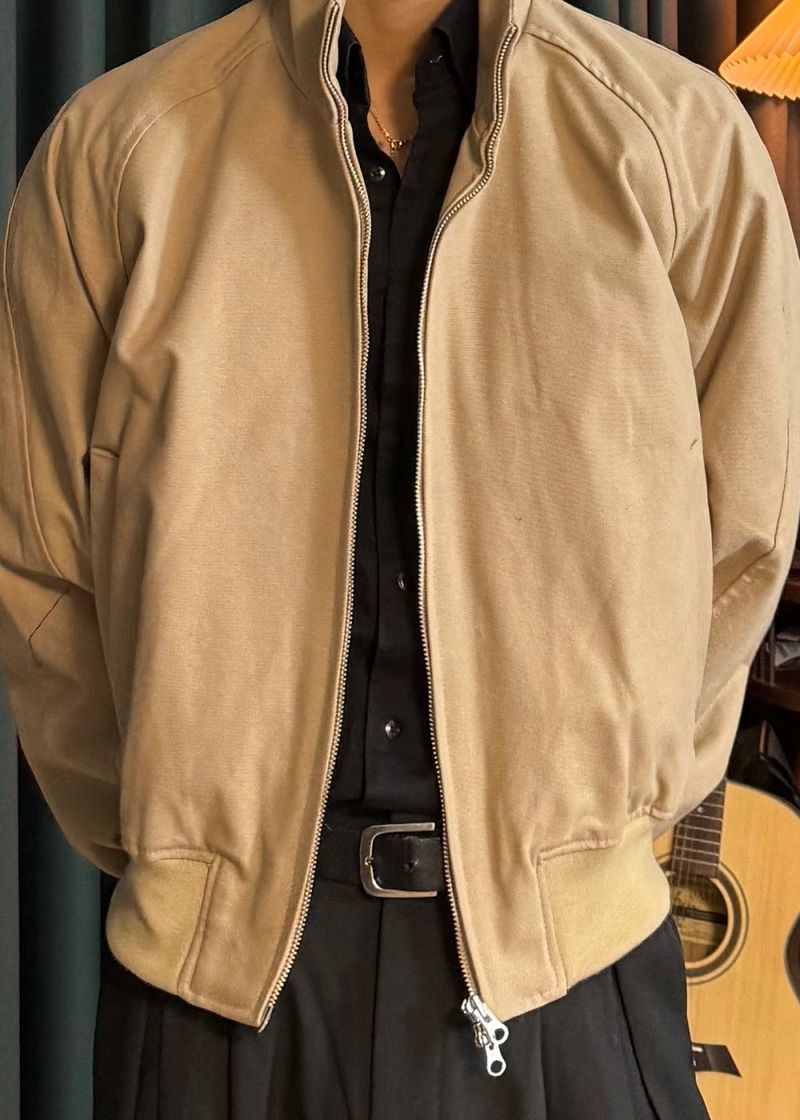 High-neck cropped jacket 3COLOR