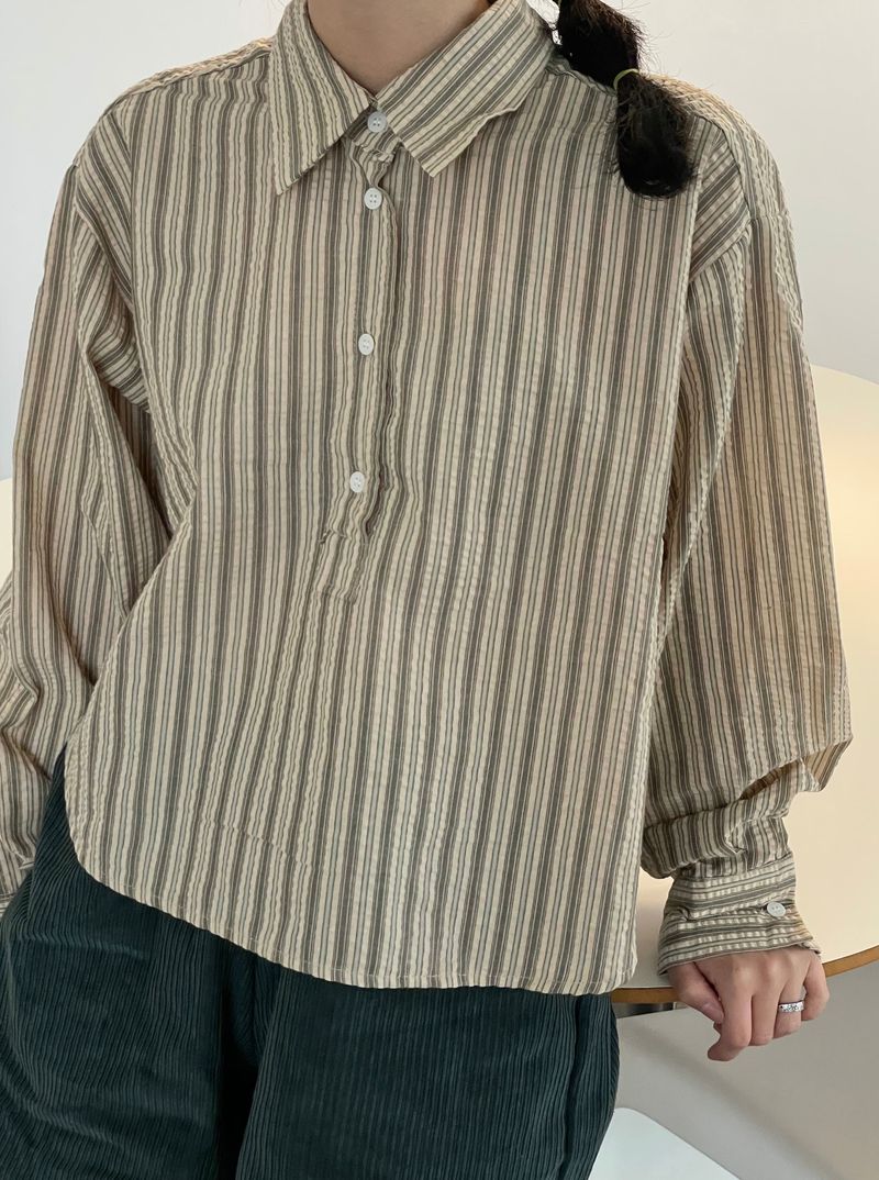 Arco iris（アルコイリス）の「Stuckyi stripe half-shirts （Tops）」