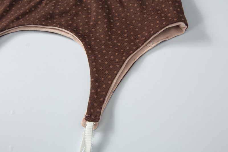 reversible garter belt star rabbit brown