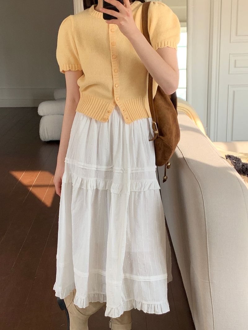 [MADE] Rendez Cashmere Puff Cardigan