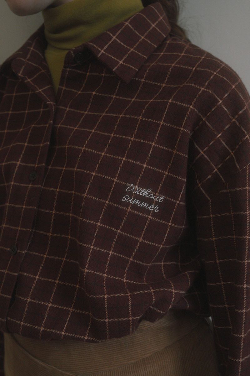 Bein check shirt_wine