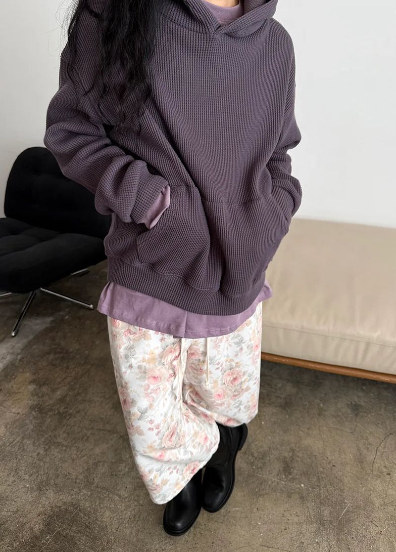 waffle crop hoodie