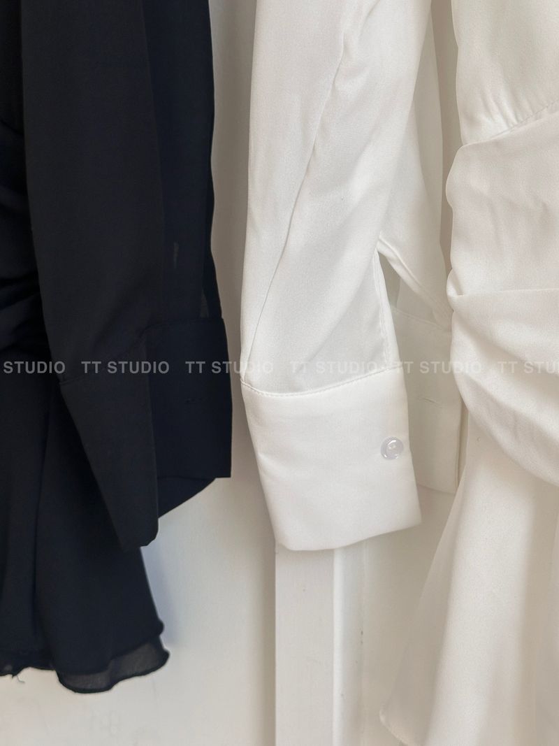 Shirt frill dress