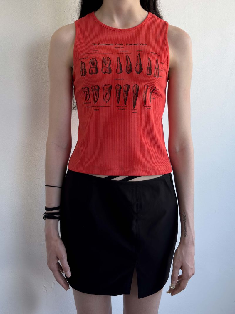 My Teeth Sleeveless Tee ORANGE