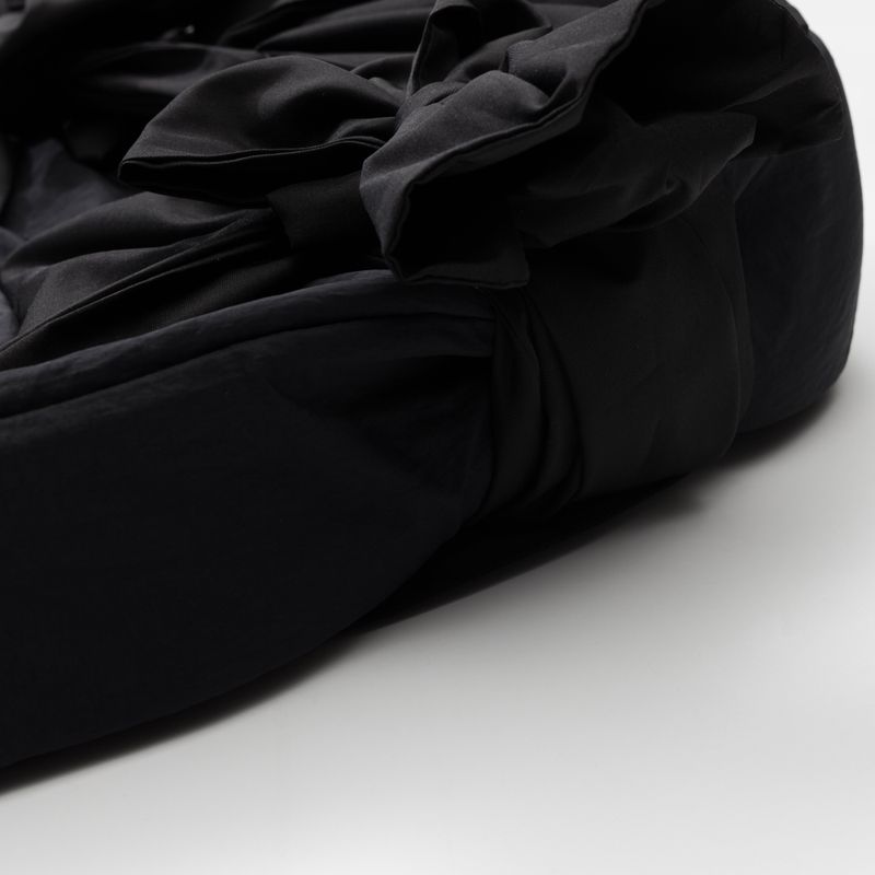 Knotted Shoulder Bag (Nylon-Black)