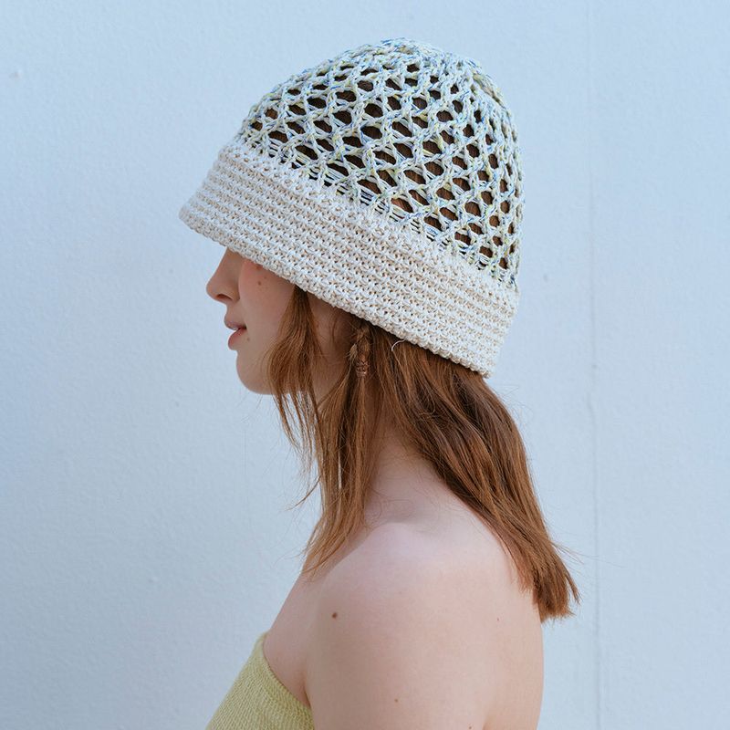 OCEAN KNIT BUCKET HAT