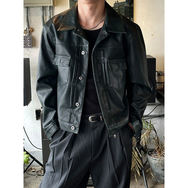 LAURANT（ロラン）の「 [F/W] ピンタックレザートラッカージャケット(3color)（ジャケット/アウター）」