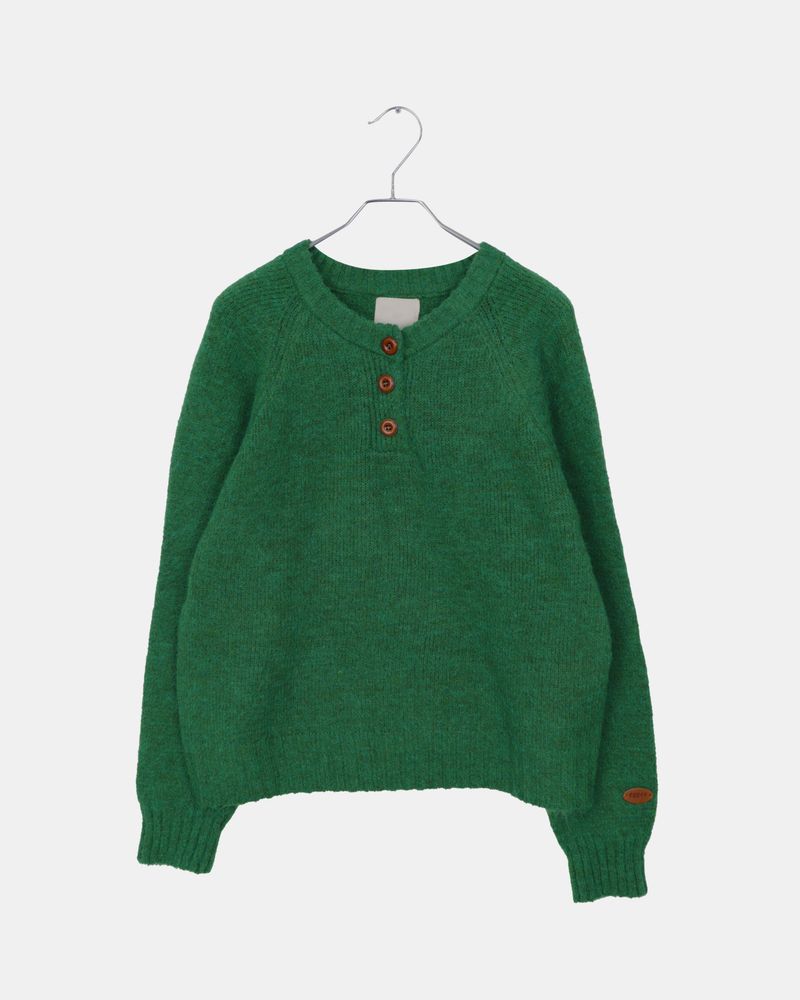 Saha Henley Neck Button Oversized Knit
