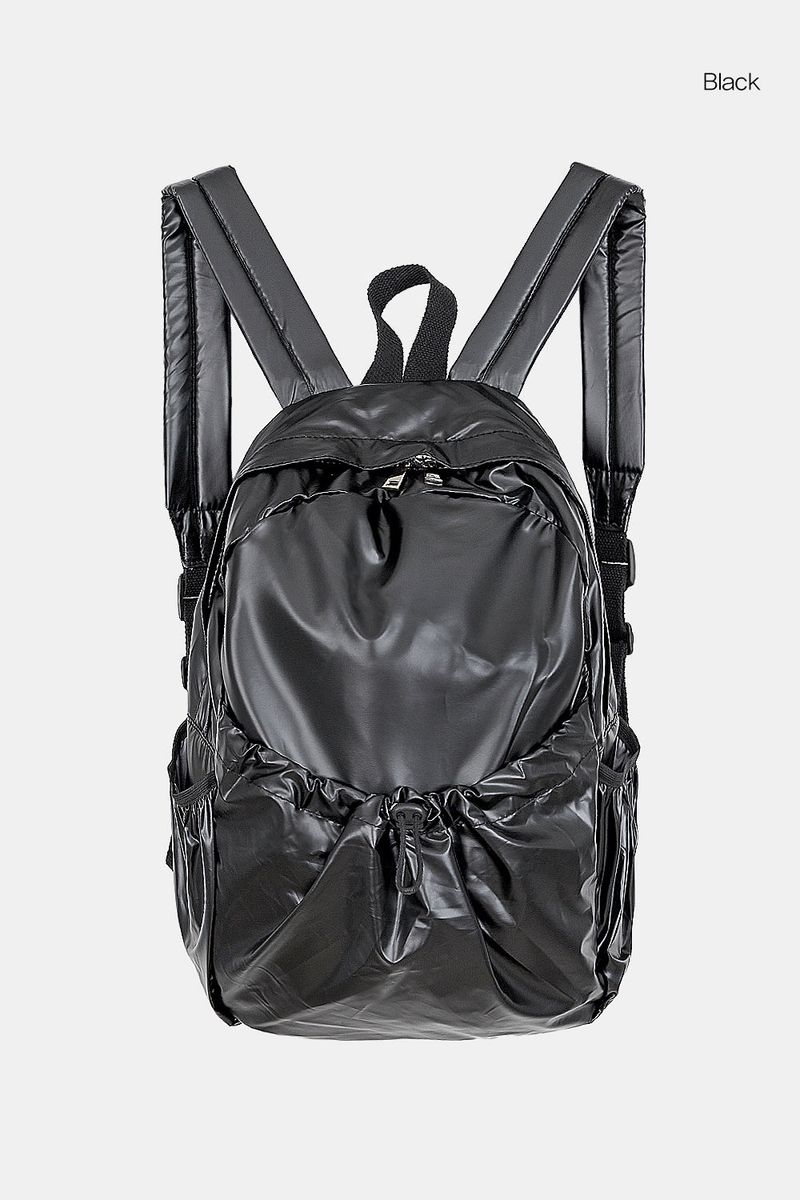 Casual metal glossy backpack