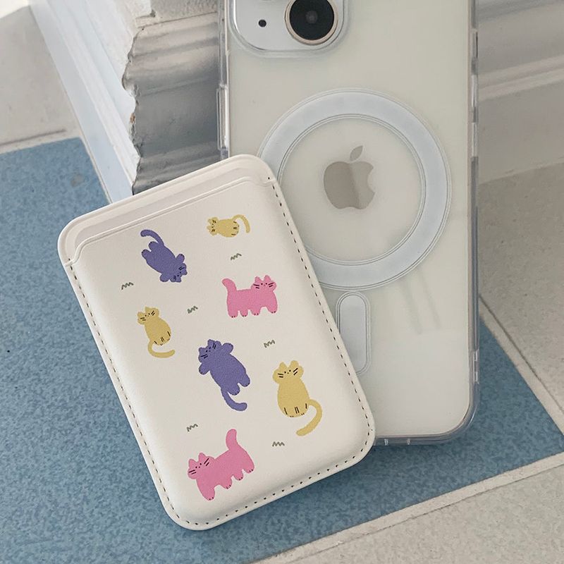 withsome（ウィズサム）の「カラフルカラーキャットマグセーフカードポケット（スマホグッズ/小物）」