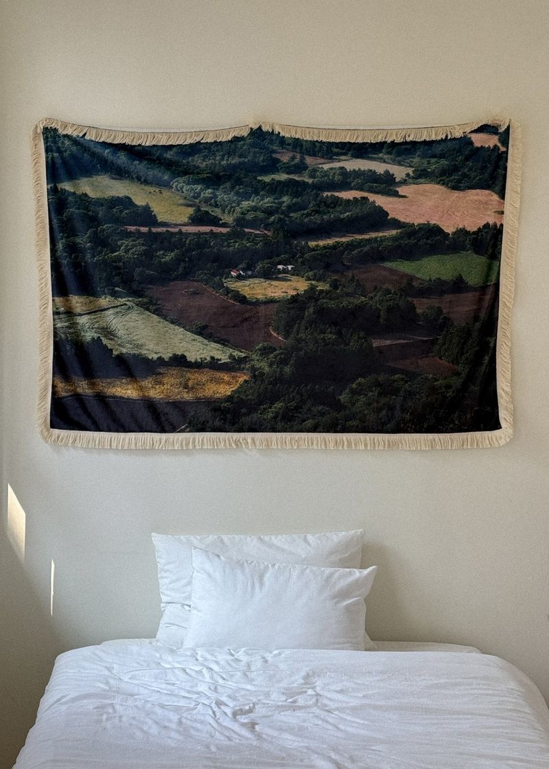 green village tassel blanket
