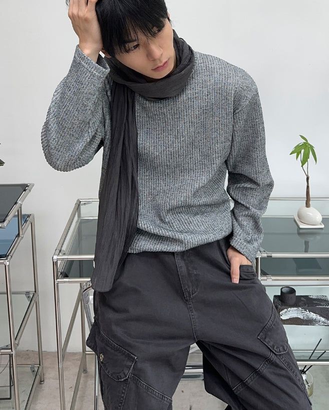 Ropel Ribbed Knit Long Sleeve
