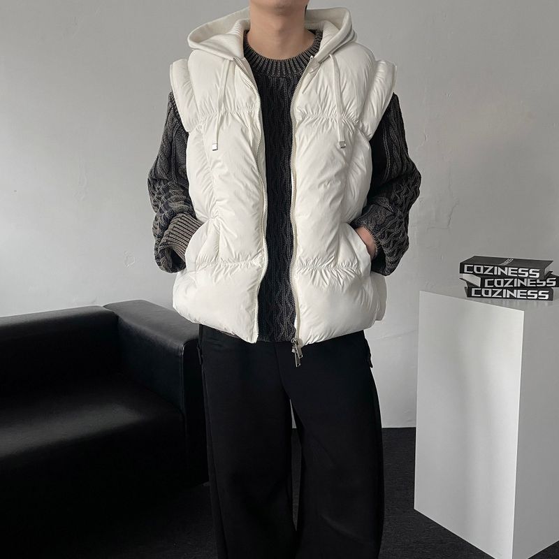 COZINESS（コジネス）の「OWN Knitwear Hooded Padded Vest (2 colors)（Jackets/Outerwear）」