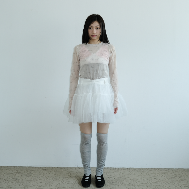 SHAKIRI(シャキリ)の「KIRIGIRL MESH TOP _CREAM(Tops)」
