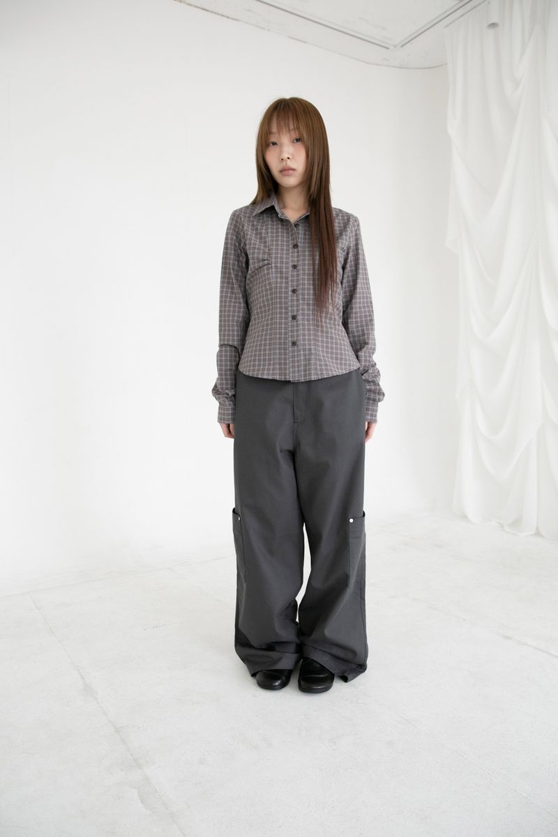 rivet pocket wide pants(2colors)