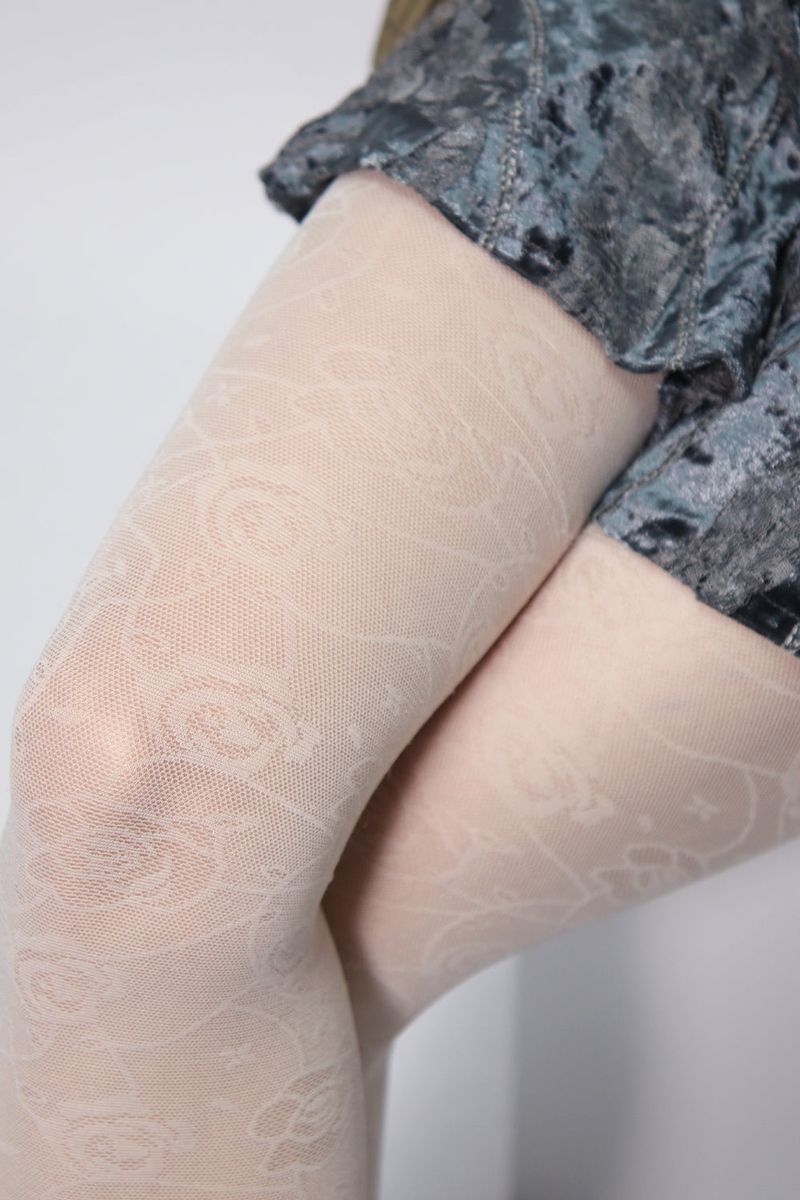 classic rose tights (cream)