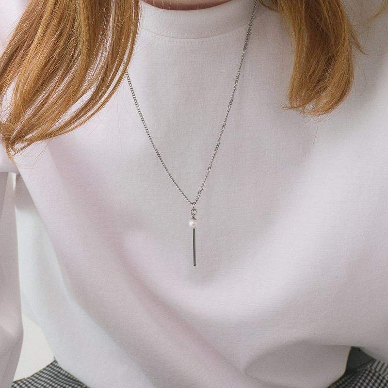 Unisex Necklace Stick Pendant_CLEF HI PEARL NEC