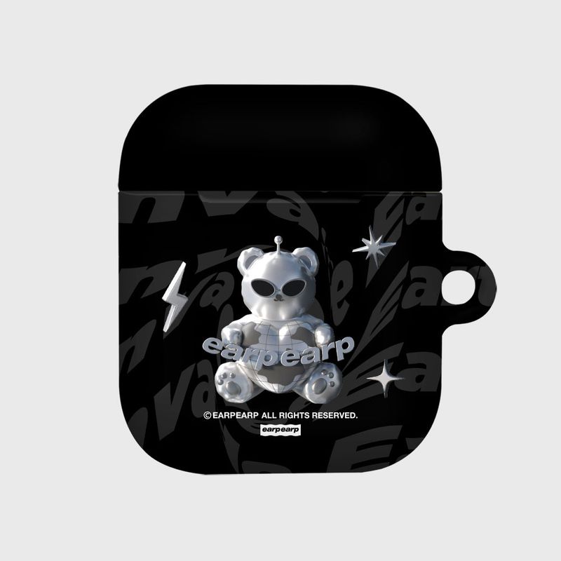 EARPEARP(アプアプ)の「SPACE NIGHT STEEL BEAR-BLACK(AIR PODS-HARD)(Hats)」