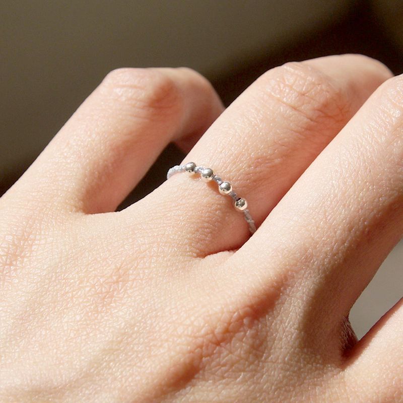 [CCNMADE] 菊 Silver Ring (Pink)