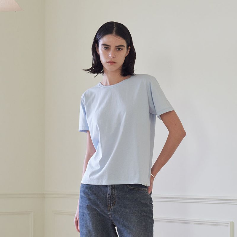 TMO BY 13MONTH(ティーエムオーバイサーティーンマンス)の「BASIC HALF SLEEVE T-SHIRT (BLUE)(Tops)」