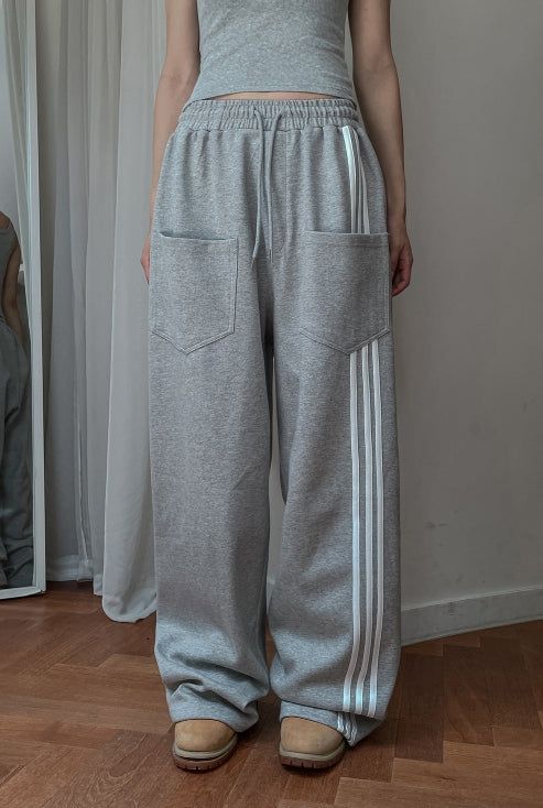 reverse pott track wide training pants