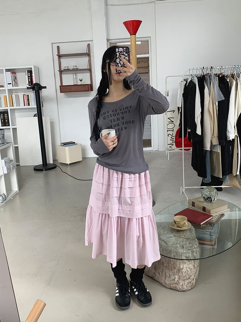 MILKY FRILL SKIRT (3C)