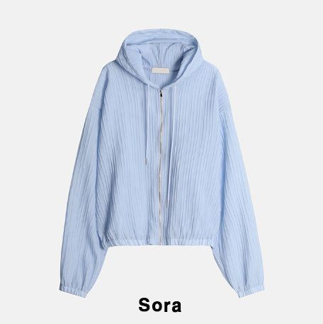 Uni Summer Light Crop Hooded Zip-Up