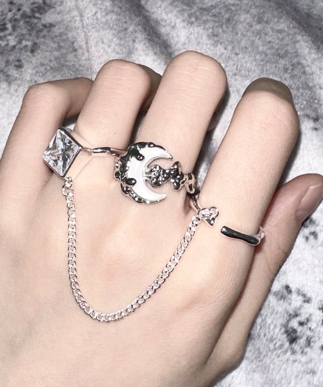 White Moon Ring