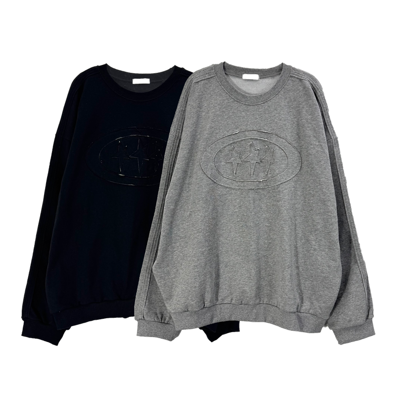 triple appliqué sweatshirt