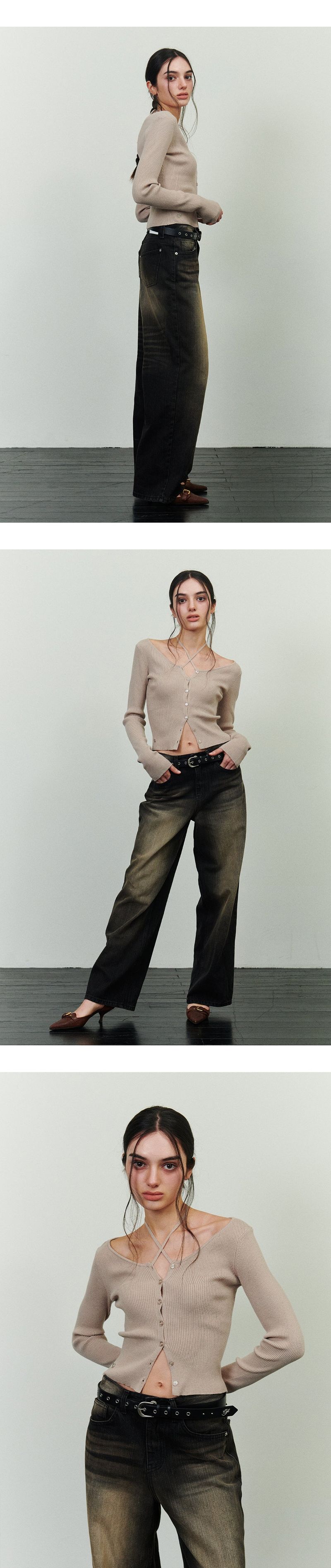 JADEN DENIM PANTS brown