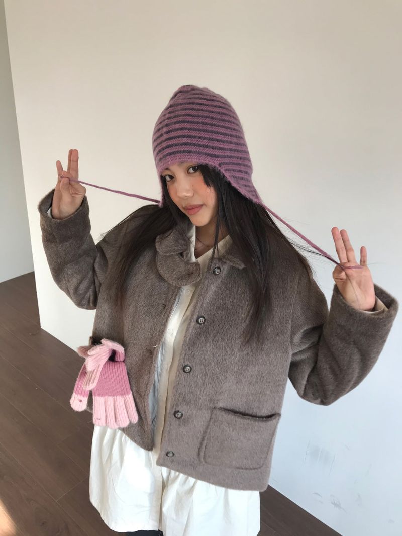DUGGY(ダギー)の「Wheel Angora Stripe Beanie (4color)(Hats)」