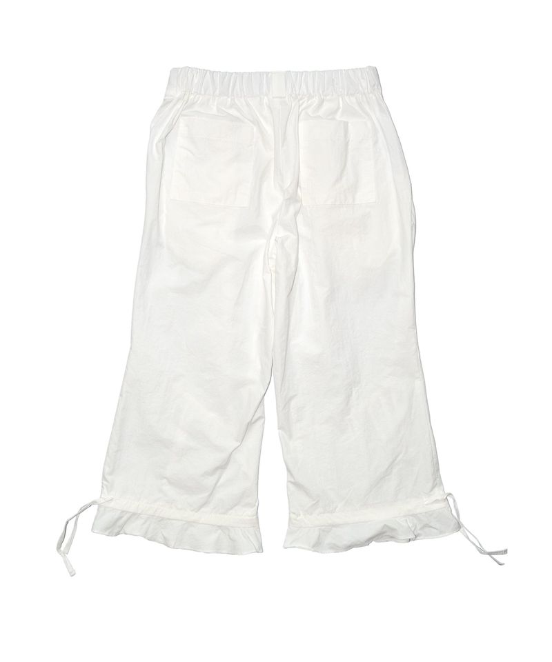 Capri Nylon Shirring Pants Ivory