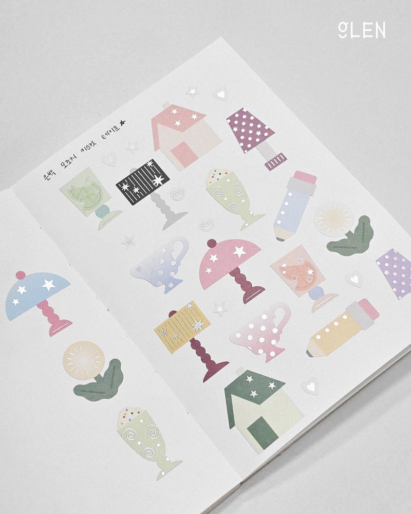 Silver Foil Object Writable Paper Kiss Cut Tape