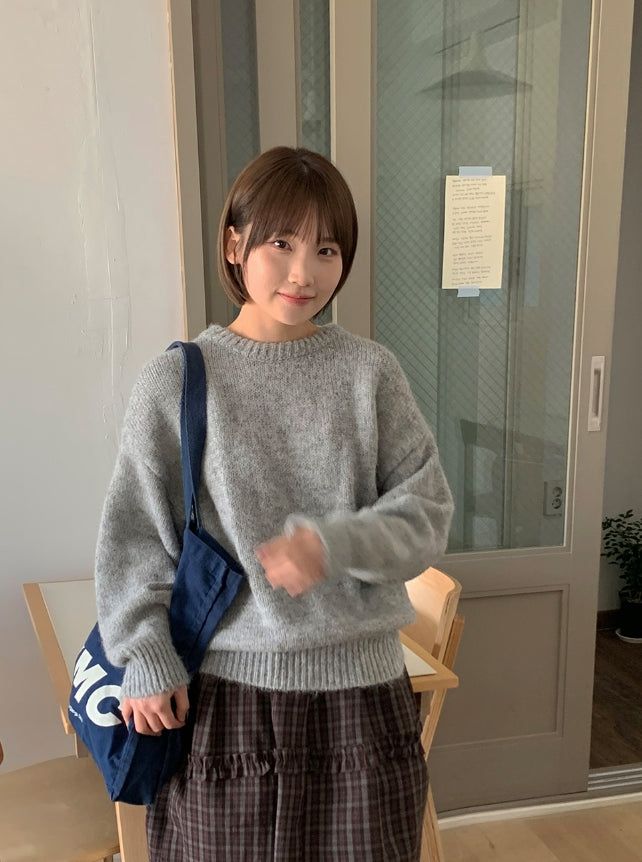 BAON（バオン）の「Hank Color Mix Round Wool Knit（Tops）」