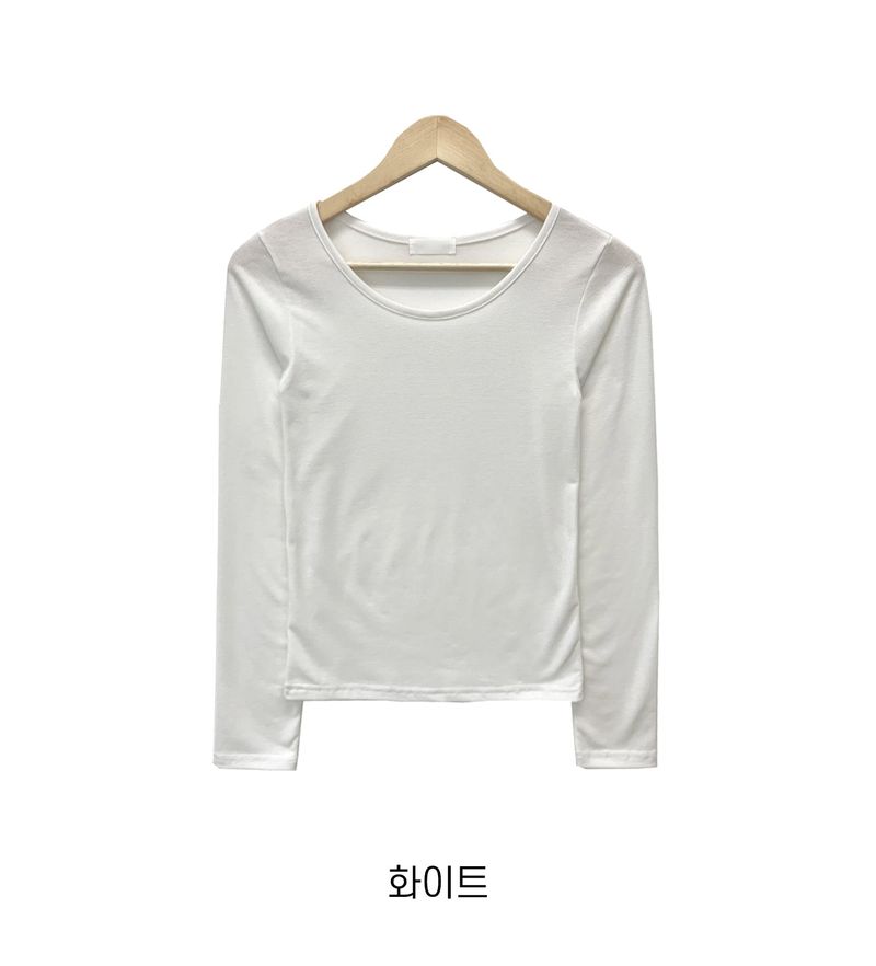Youth Basic U-neck Long-sleeved T-shirt