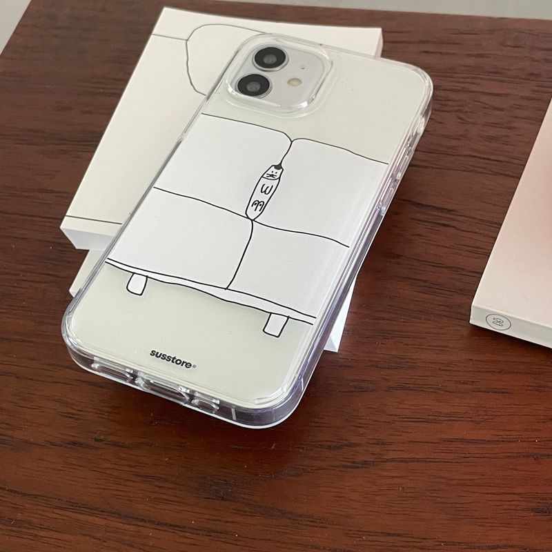 Cat stuck between sofas phone case