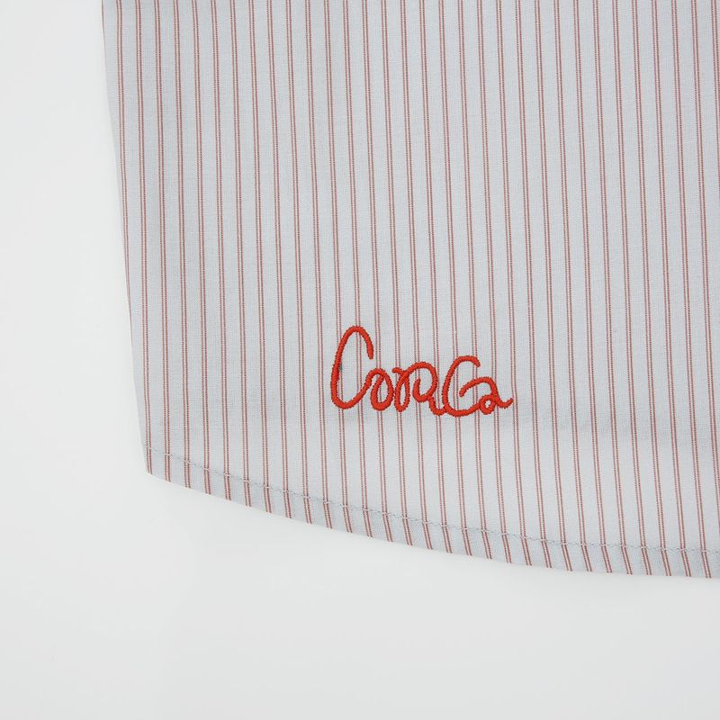 Big collar Stripe Blouse Blue