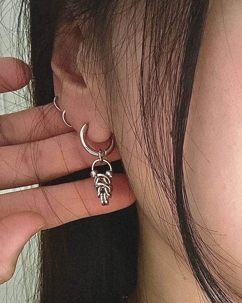 Spike Chainmail Earring