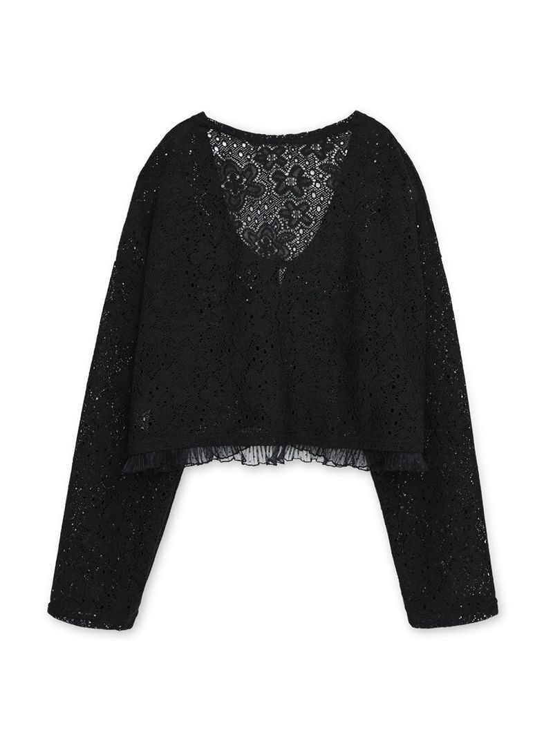 Moa Crop Cardigan (Black)