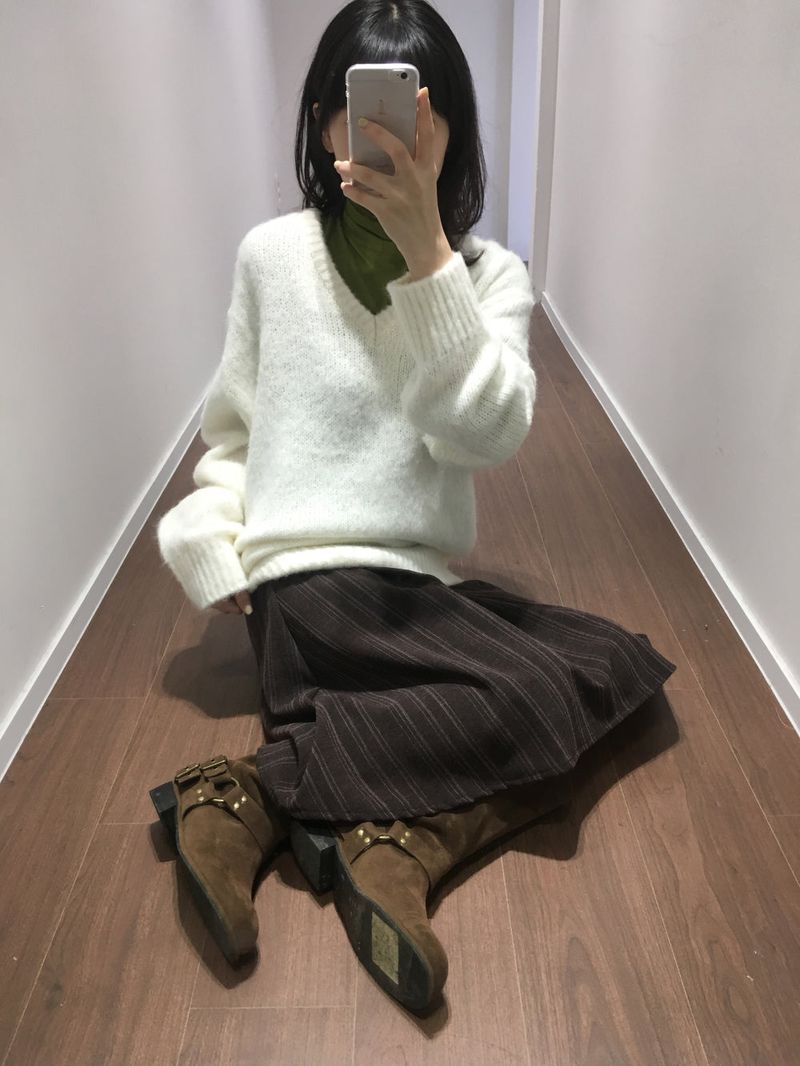 Label Midi Skirt (2color)