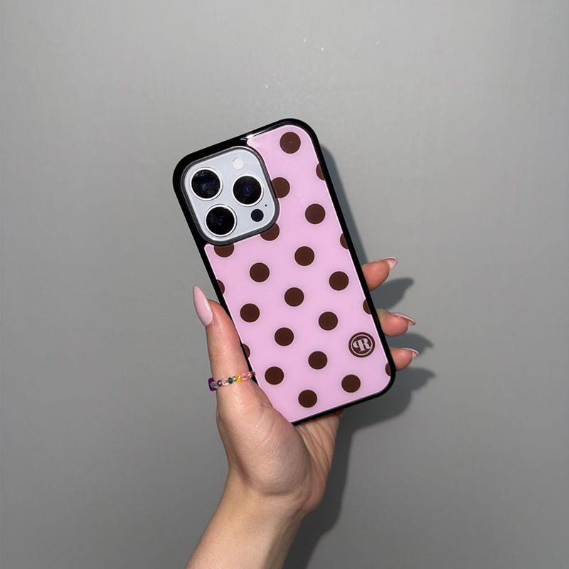 holypeachproject（ホリーピーチプロジェクト）の「[MADE] m dot. (strawberry chcoco) glass bumper iPhone case（Smartphone Accessories）」