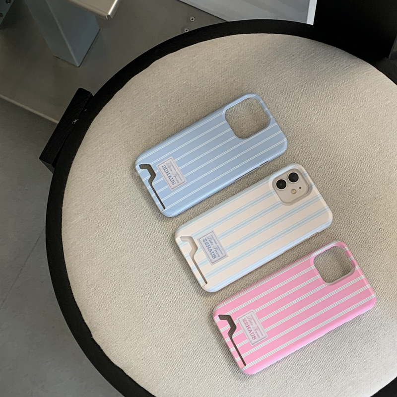 pajama card case - pink