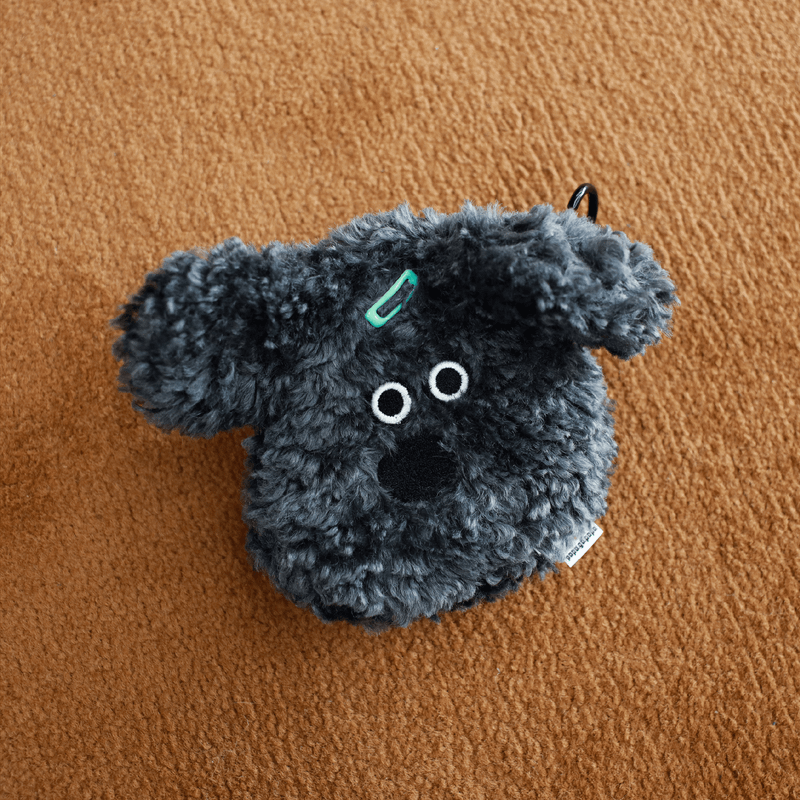 PAPA.GO.PAPA Black Sesame Piz Poodle Pouch Keyring