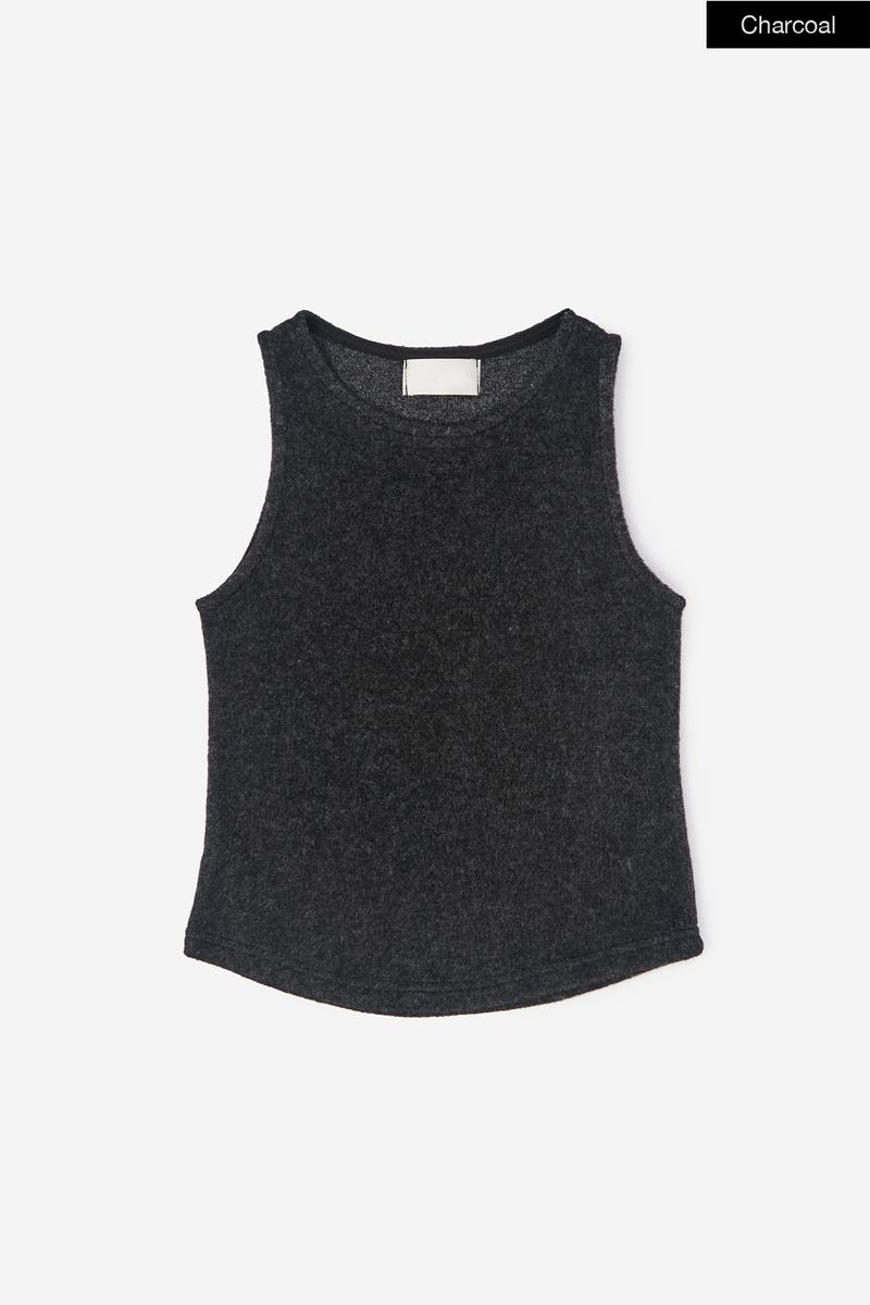 Hairy texture tank sleeveless top