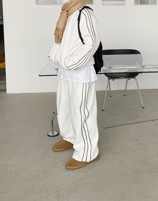 No.0547 3line sweat set ZIP-UP