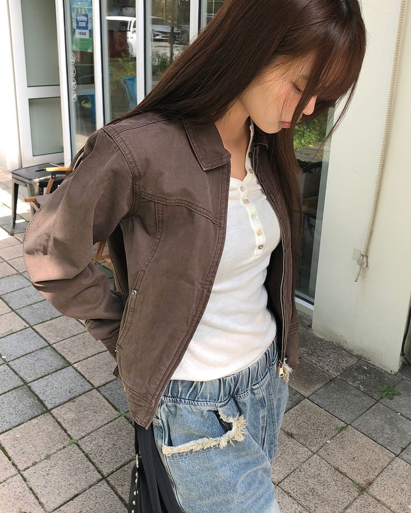 WONDER WONDER（ワンダーワンダー）の「[MADE] バザーアイレットシームデタルカラーウォッシュドコットンジャケット（ジャケット/アウター）」