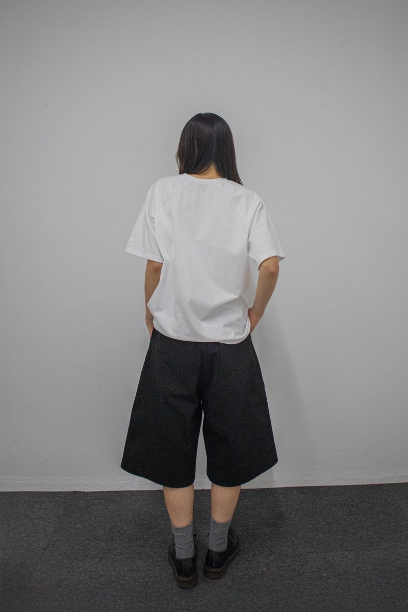 Side Panel Raglan Tee White