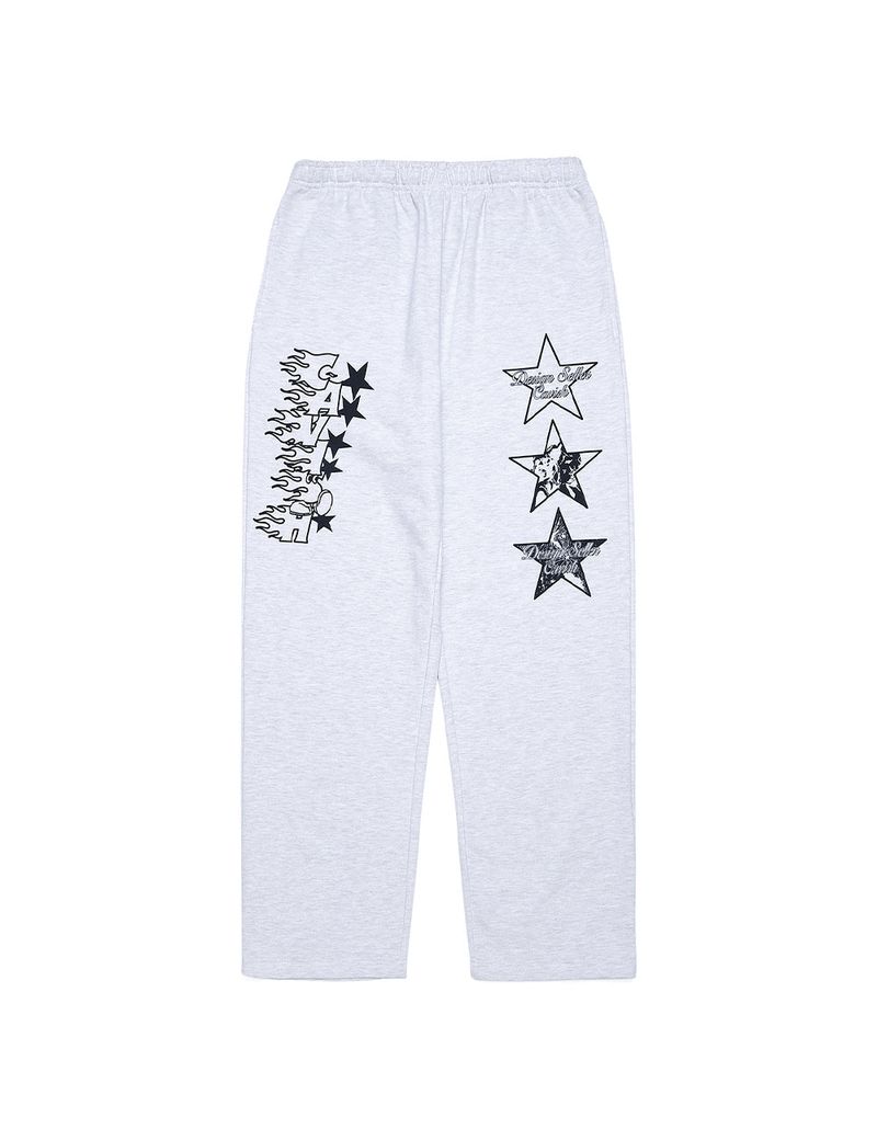 cavish（カビシ）の「STAR LOGO PRINTED SWEAT PANTS LIGHT GREY(CV2CFUPA01A)（Pants）」