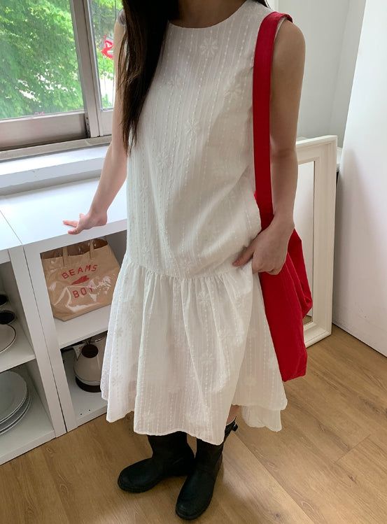 Namo Embroidered Sleeveless Long One Piece